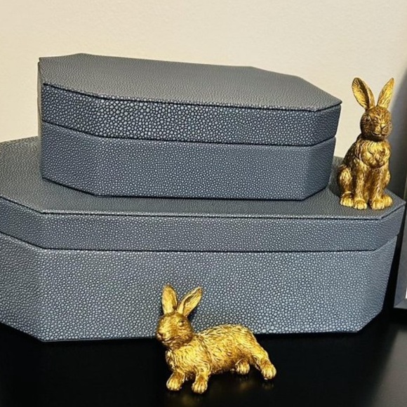 🆕 Large Shagreen Blue Box - Picture 7 of 9